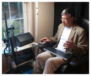 Dr. Peter Forster hosting a telepsychiatry session