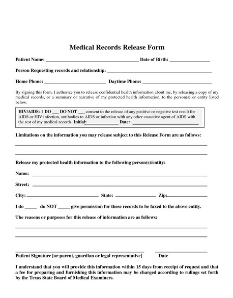 Medical Health Records Information